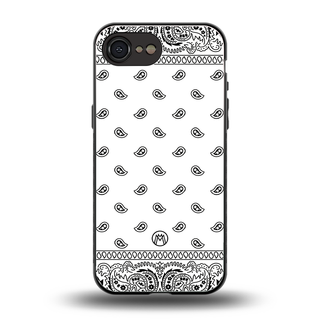 paisley white back phone cover | glass case for iphone 16e