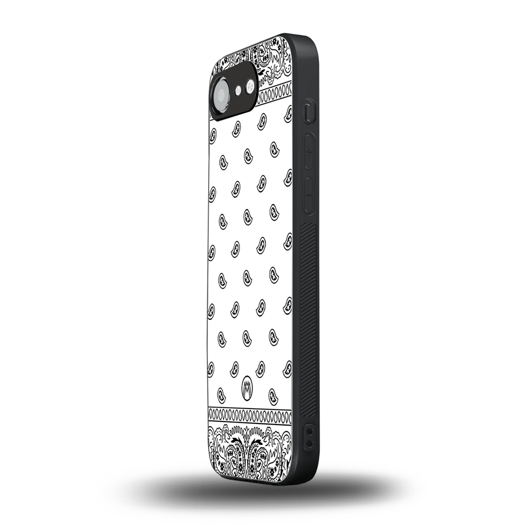 paisley white back phone cover | glass case for iphone 16e