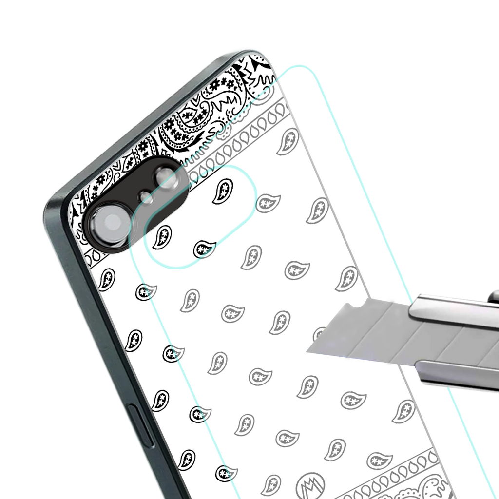 paisley white back phone cover | glass case for iphone 16e