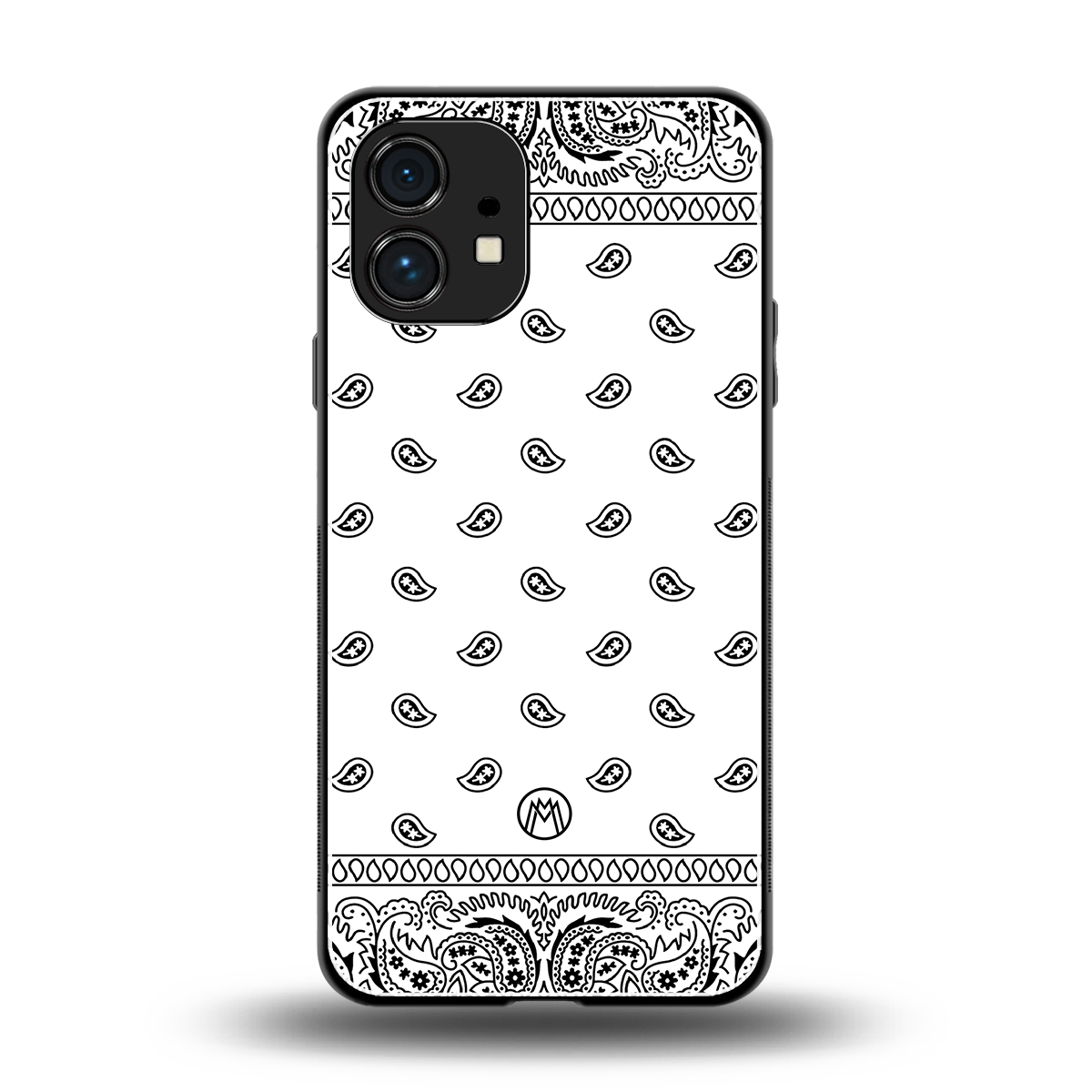 paisley white back phone cover | glass case for nothing phone 1