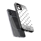 paisley white back phone cover | glass case for nothing phone 1