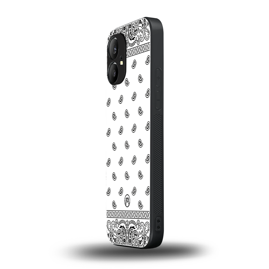 paisley white back phone cover | glass case for nothing phone 1