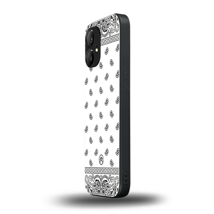 paisley white back phone cover | glass case for nothing phone 1