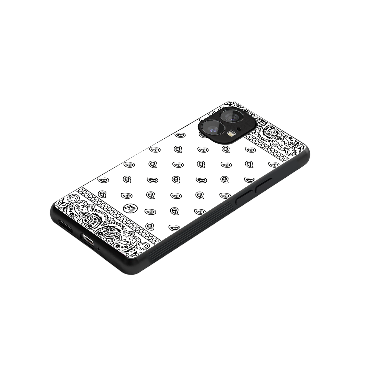 paisley white back phone cover | glass case for nothing phone 1
