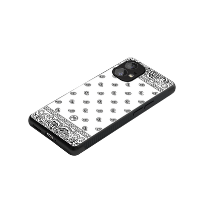 paisley white back phone cover | glass case for nothing phone 1