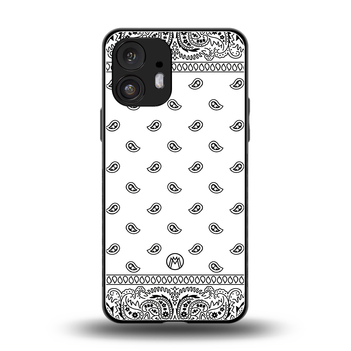paisley white back phone cover | glass case for nothing phone 2