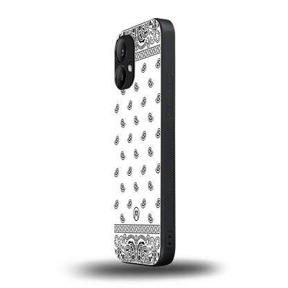 paisley white back phone cover | glass case for nothing phone 2