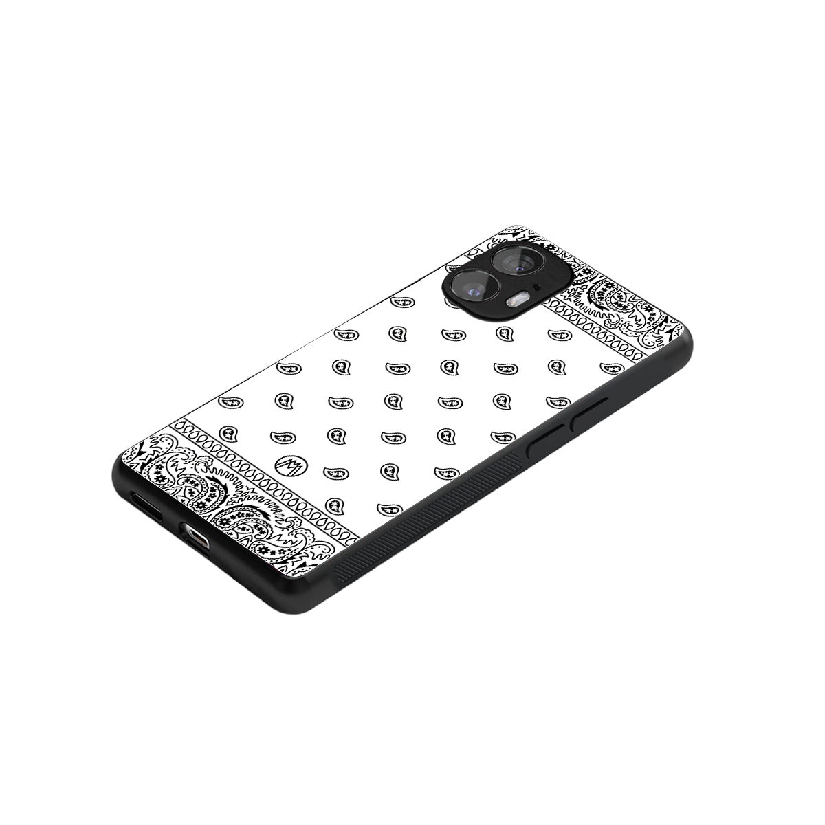 paisley white back phone cover | glass case for nothing phone 2