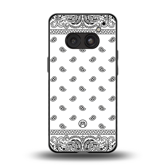 paisley white back phone cover | glass case for nothing phone 2a