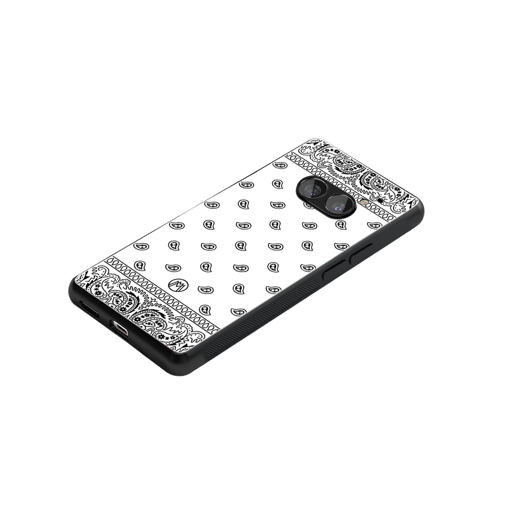 paisley white back phone cover | glass case for nothing phone 2a