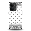 paisley white back phone cover | glass case for oneplus nord 3