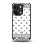 paisley white back phone cover | glass case for oneplus nord 3
