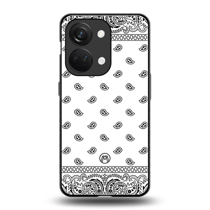paisley white back phone cover | glass case for oneplus nord 3