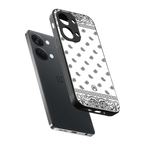 paisley white back phone cover | glass case for oneplus nord 3