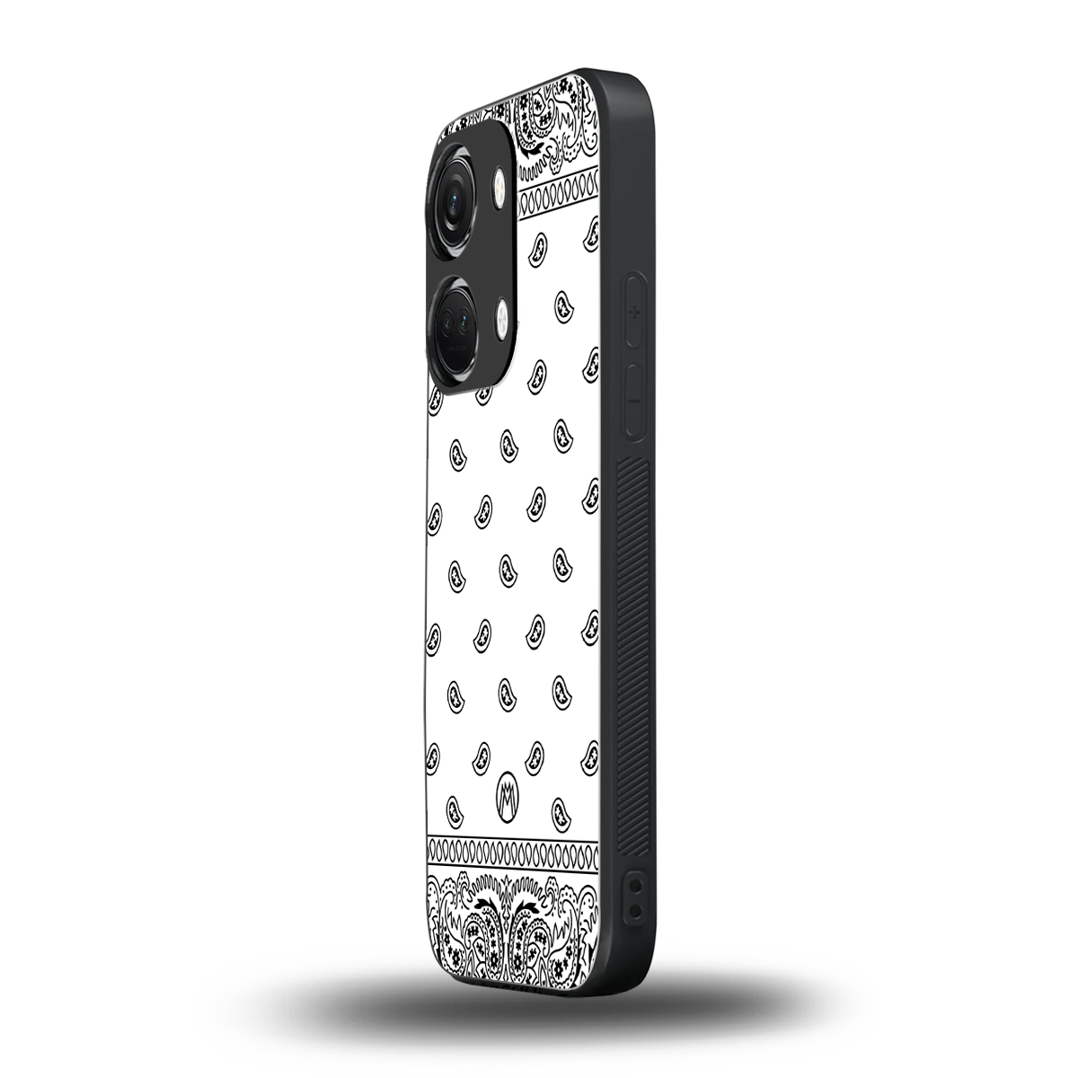 paisley white back phone cover | glass case for oneplus nord 3