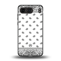 paisley white back phone cover | glass case for oneplus nord 4