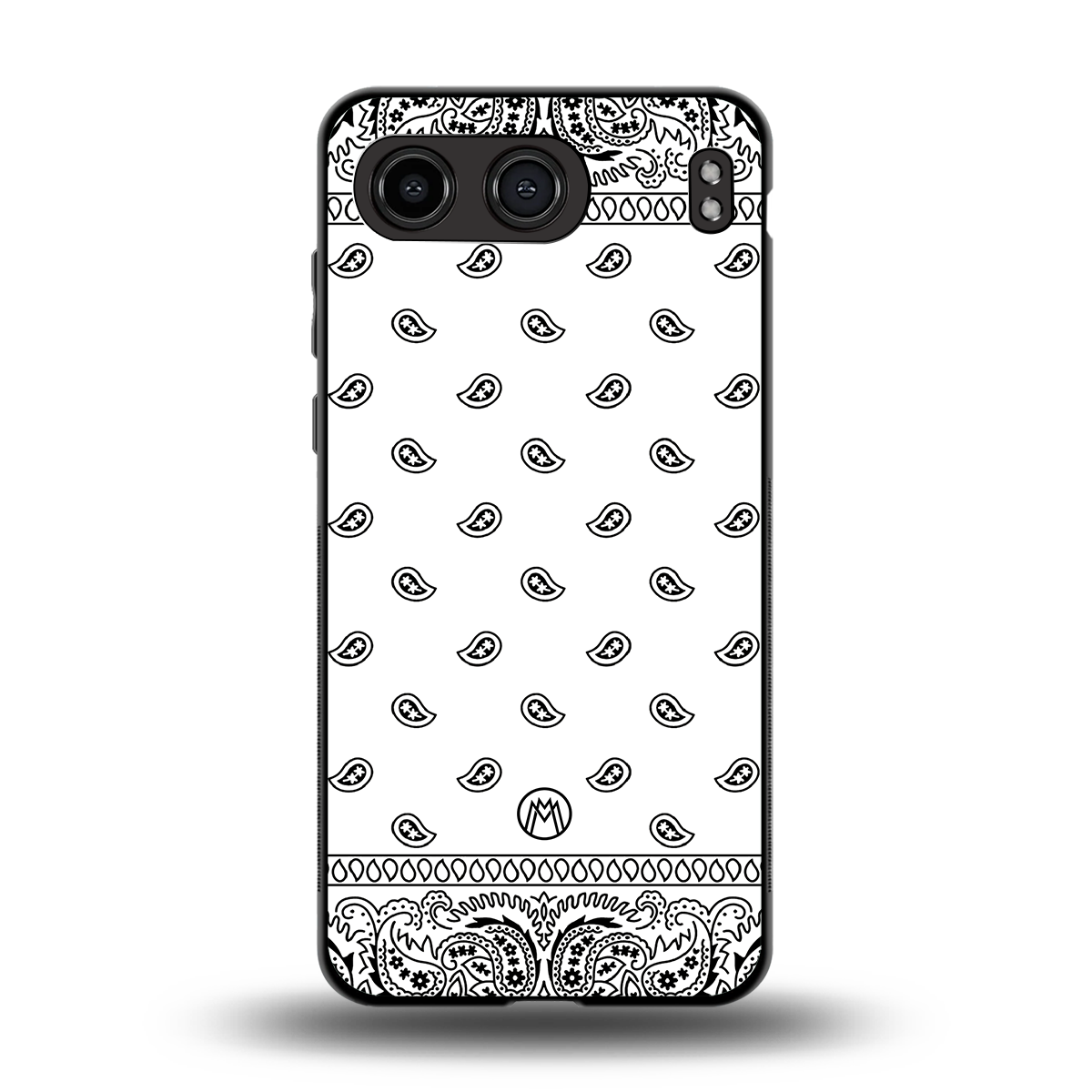 paisley white back phone cover | glass case for oneplus nord 4