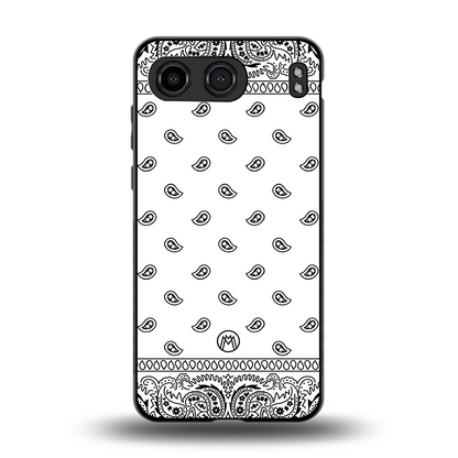paisley white back phone cover | glass case for oneplus nord 4