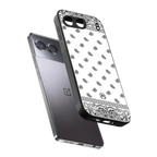 paisley white back phone cover | glass case for oneplus nord 4