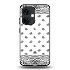 paisley white back phone cover | glass case for oneplus nord ce 3