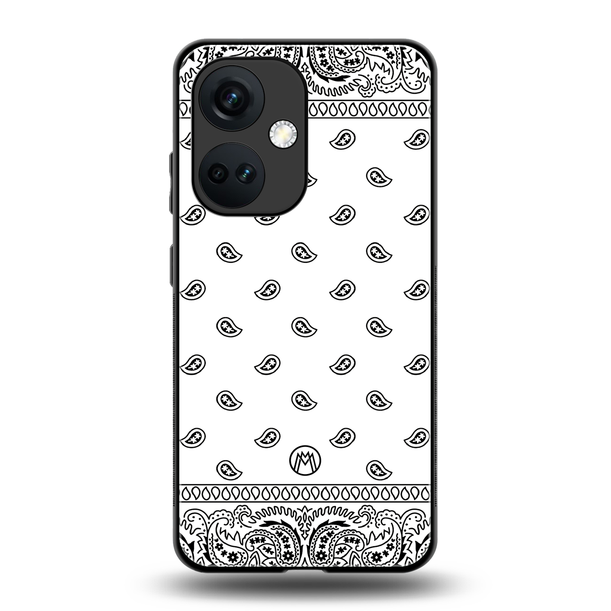 paisley white back phone cover | glass case for oneplus nord ce 3