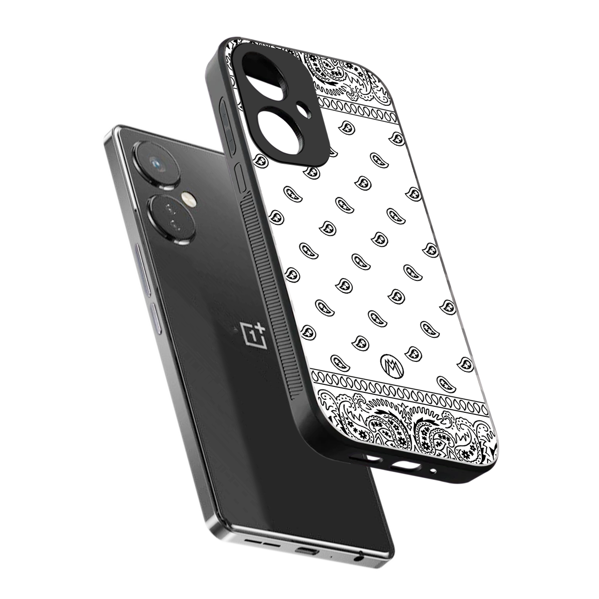paisley white back phone cover | glass case for oneplus nord ce 3