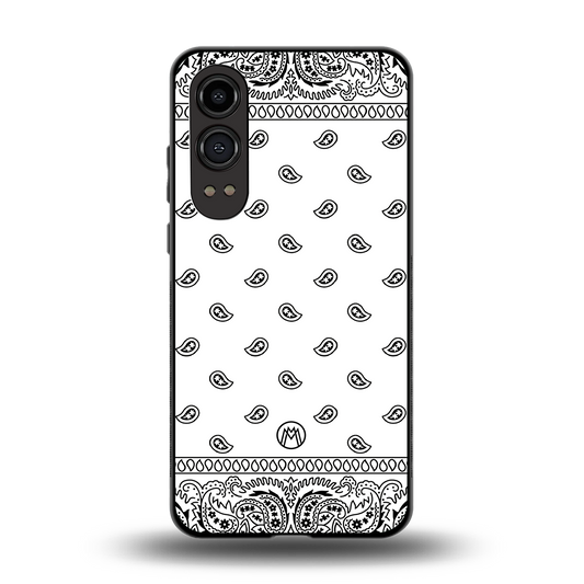 paisley white back phone cover | glass case for oneplus nord ce 4 lite