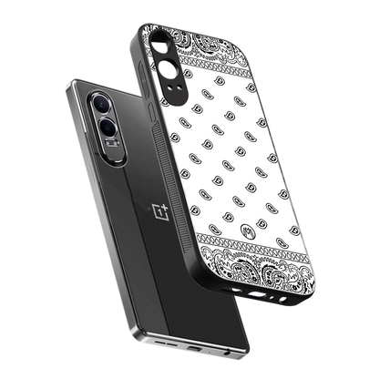 paisley white back phone cover | glass case for oneplus nord ce 4 lite