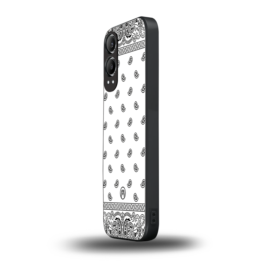 paisley white back phone cover | glass case for oneplus nord ce 4 lite