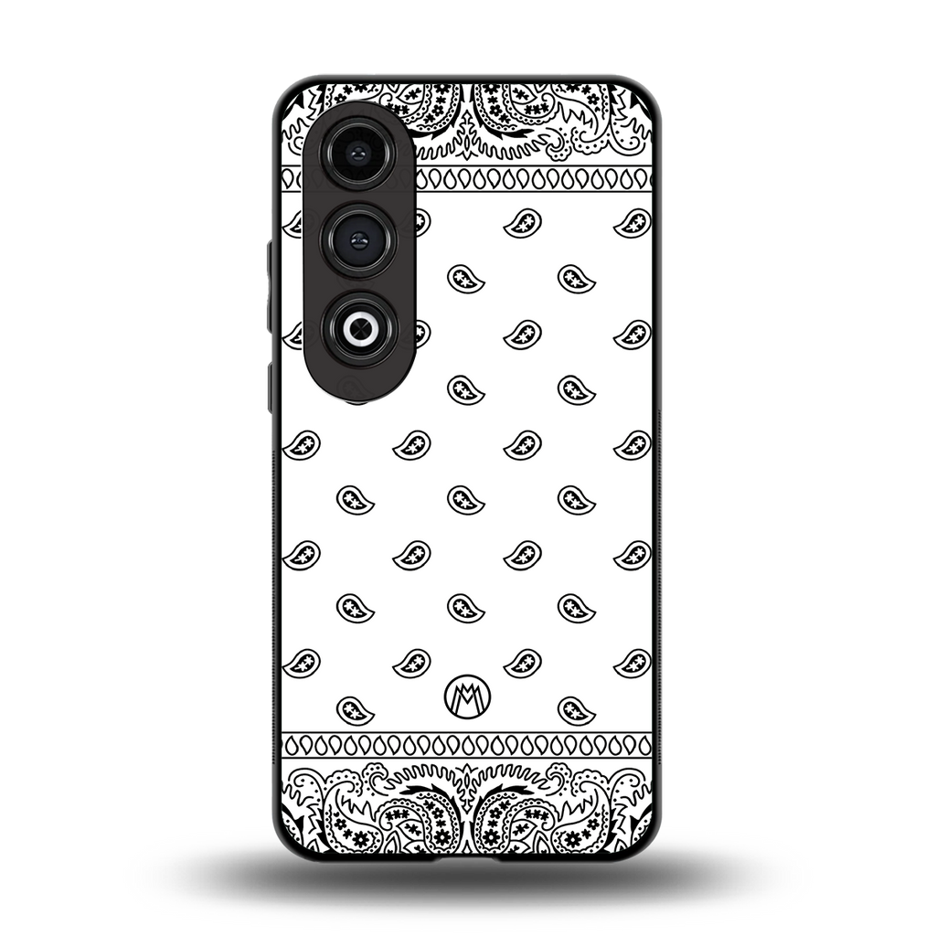 paisley white back phone cover | glass case for oneplus nord ce 4