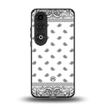 paisley white back phone cover | glass case for oneplus nord ce 4