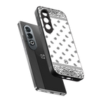 paisley white back phone cover | glass case for oneplus nord ce 4