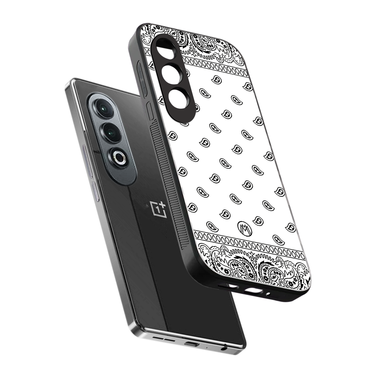 paisley white back phone cover | glass case for oneplus nord ce 4