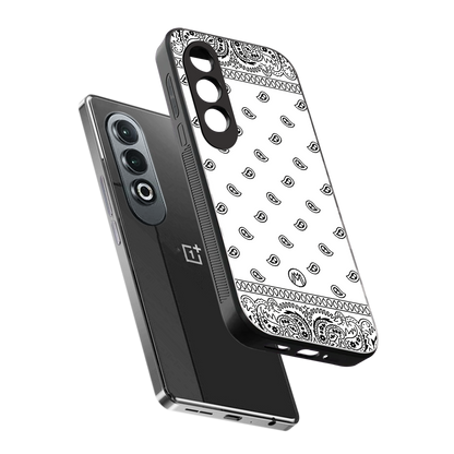paisley white back phone cover | glass case for oneplus nord ce 4