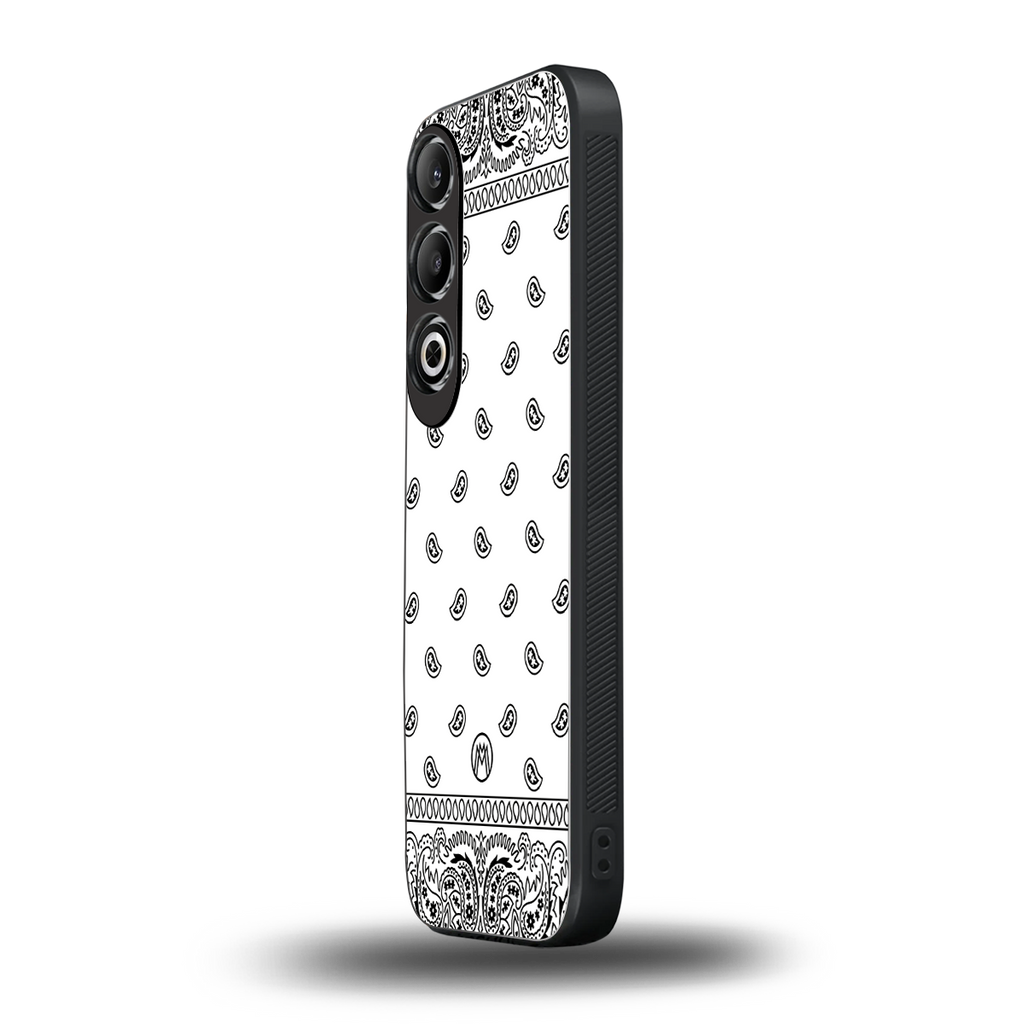 paisley white back phone cover | glass case for oneplus nord ce 4