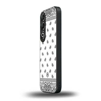 paisley white back phone cover | glass case for oneplus nord ce 4