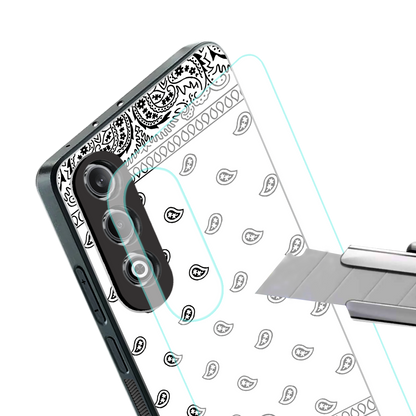 paisley white back phone cover | glass case for oneplus nord ce 4