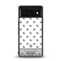 paisley white back phone cover | glass case for google pixel 6