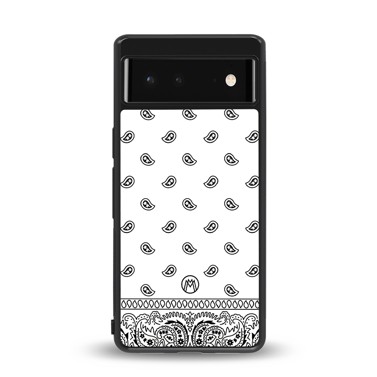 paisley white back phone cover | glass case for google pixel 6
