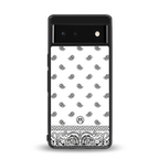 paisley white back phone cover | glass case for Google Pixel 6A