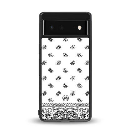 paisley white back phone cover | glass case for Google Pixel 6A