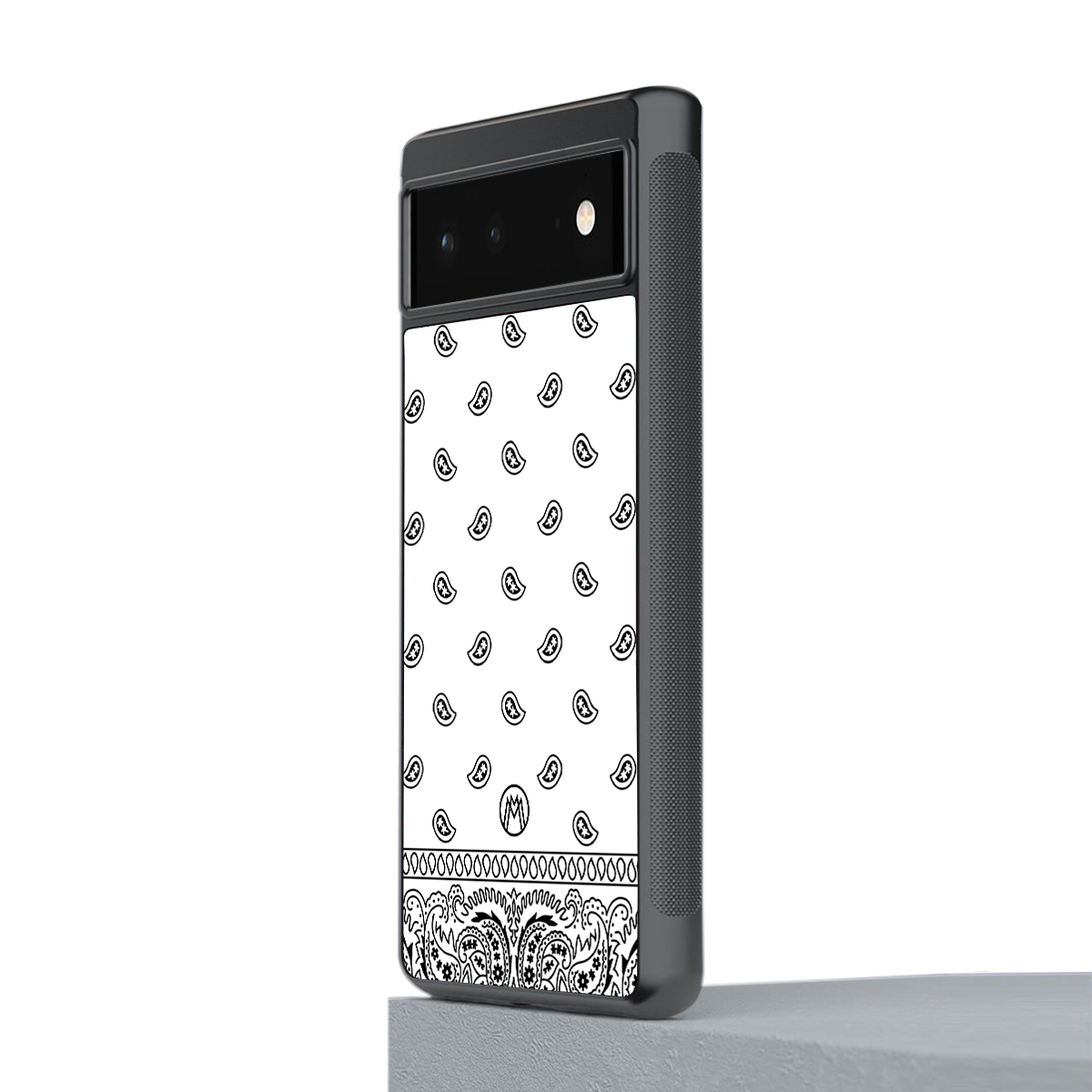 paisley white back phone cover | glass case for google pixel 6