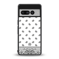 paisley white back phone cover | glass case for google pixel 7 pro