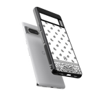 paisley white back phone cover | glass case for google pixel 7 pro