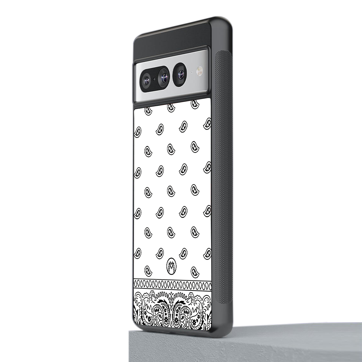 paisley white back phone cover | glass case for google pixel 7 pro