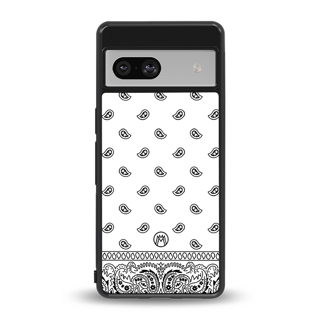 paisley white back phone cover | glass case for Google Pixel 7