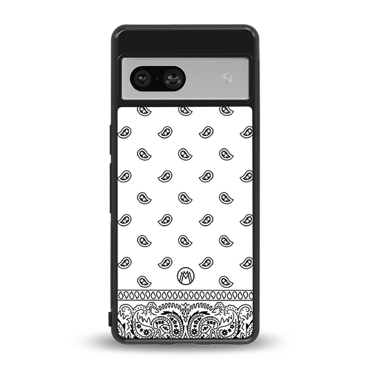 paisley white back phone cover | glass case for Google Pixel 7A