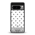 paisley white back phone cover | glass case for google pixel 8 pro