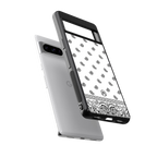 paisley white back phone cover | glass case for google pixel 8 pro