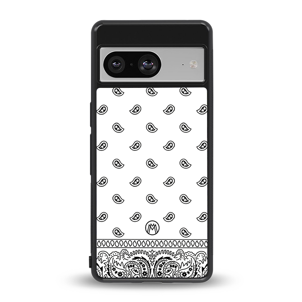 paisley white back phone cover | glass case for Google Pixel 8